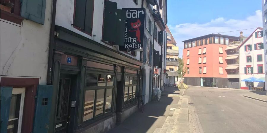 Bar-Club Roter Kater an der Webergasse im Kleinbasel.