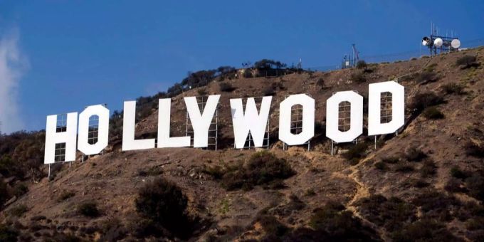 Ein Foto des Hollywood Zeichens in Kalifornien. Ein Foto des Hollywood Zeichens in Kalifornien.