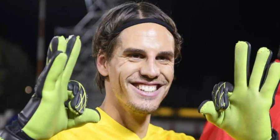 Der Schweizer Fussball-Nationalspieler Yann Sommer ist zum zweiten Mal Vater geworden. Foto: Anthony Anex/KEYSTONE/dpa