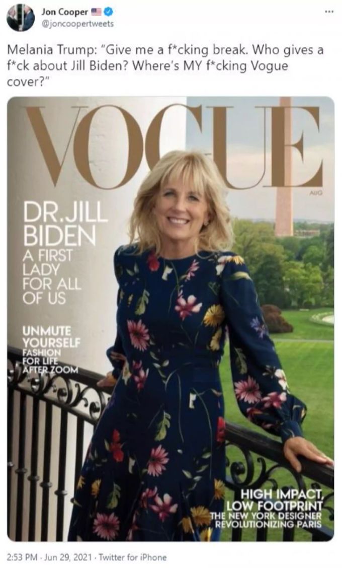 Jill Biden auf dem Cover der «Vogue». jill biden