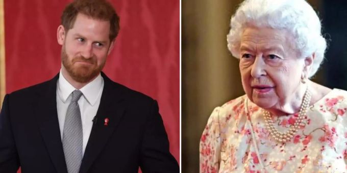 Prinz Harry und Queen Elizabeth. Prinz Harry