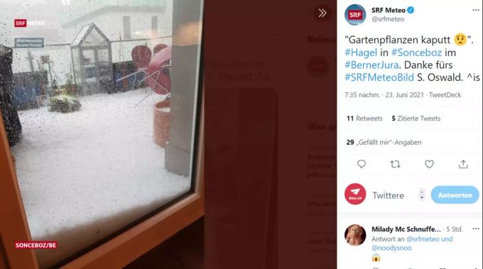 Berner Jura Hagel SRF