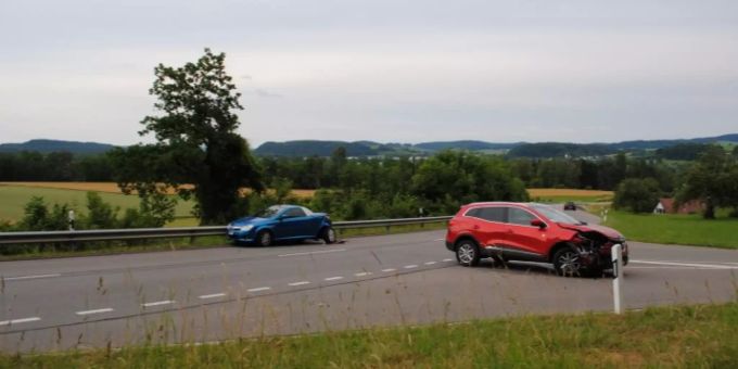 Auffahrkollision in Rüdlingen.