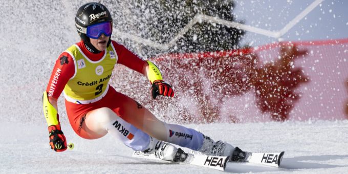 Lara Gut-Behrami beim Riesenslalom in Soldeu. Lara Gut-Behrami