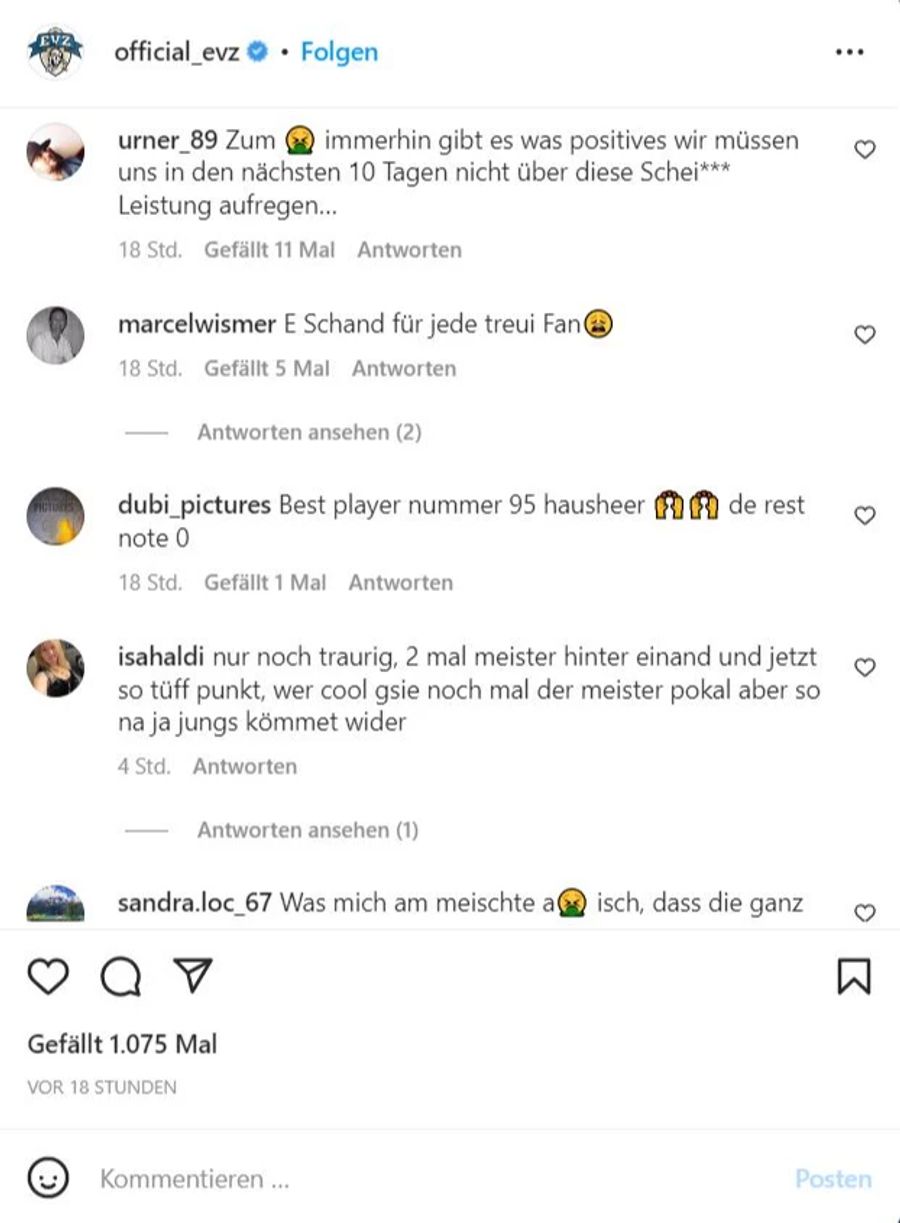 Sie finden für die derzeitigen Leistungen klare Worte.