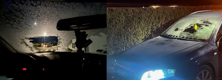 Die Sicht bei den Fahrzeugen war teilweise stark eingeschränkt.