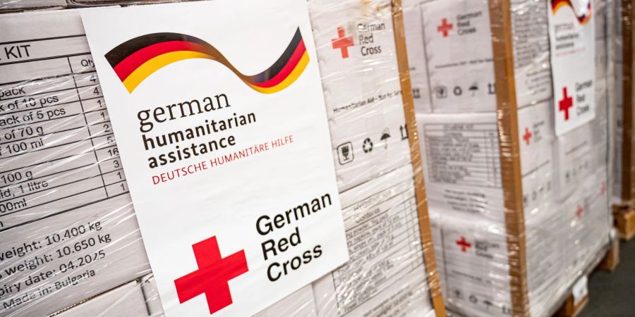 Deutsche Hilfsgüter auf dem Weg in die Türkei.