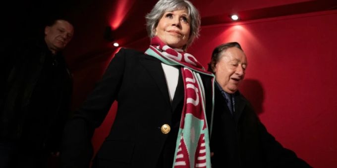 Jane Fonda und Lugner (r.) am Mittwoch in Wien wiener opernball jane fonda