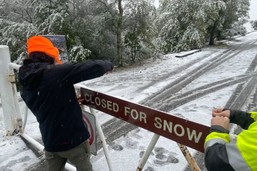 Auch der Mount Tamalpais State Park in Kalifornien wird wegen Schnee geschlossen