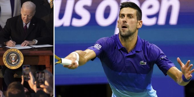Unterschreibt Joe Biden den abgesegneten Gesetzesentwurf, wird der Corona-Notstand aufgehoben und Novak Djokovic darf an den US Open teilnehmen. Djokovic