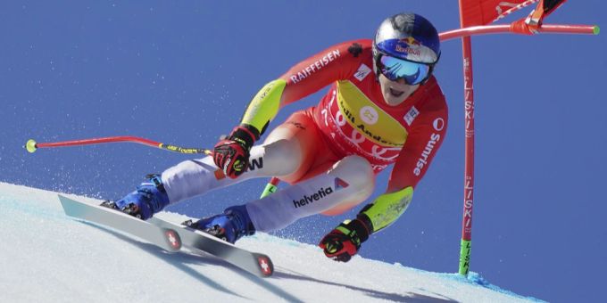Marco Odermatt im Super-G in Soldeu. Marco Odermatt Super-G Soldeu