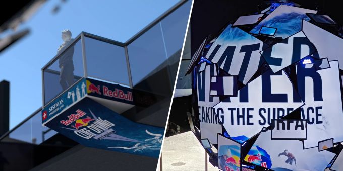 In «Water – Breaking the Surface» dreht sich alles rund um Wasser-Extremsport. Red Bull Verkehrshaus Sonderausstellung