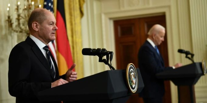 Scholz (l.) und Biden im Weissen Haus Scholz (l.) und Biden im Weissen Haus