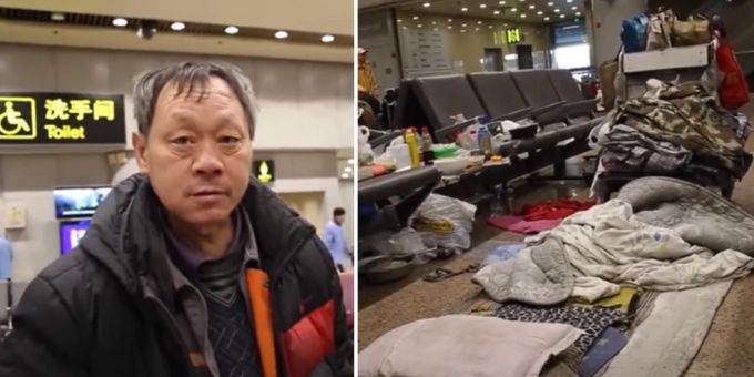 Wei Jianguo lebt seit 14 Jahren am Flughafen von Peking. Bier News