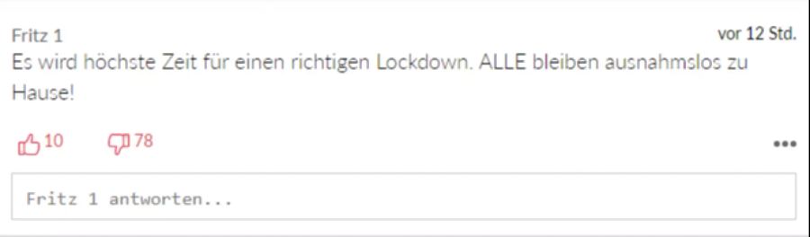 Einige User fordern gar einen neuen Lockdown.
