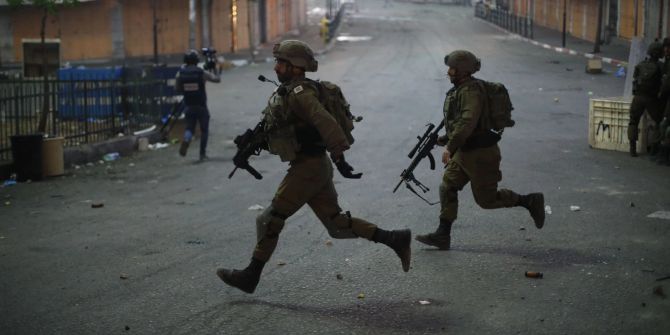 Israelische Soldaten während eines Einsatzes