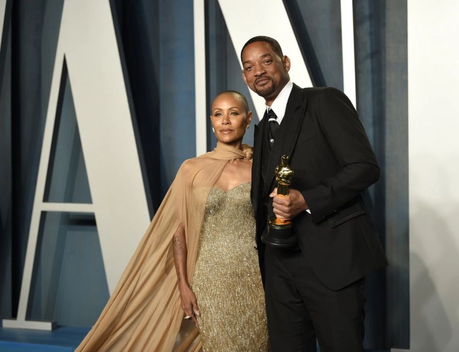 Will Smith mit seiner Frau Jada Pinkett Smith nach der Verleihung.