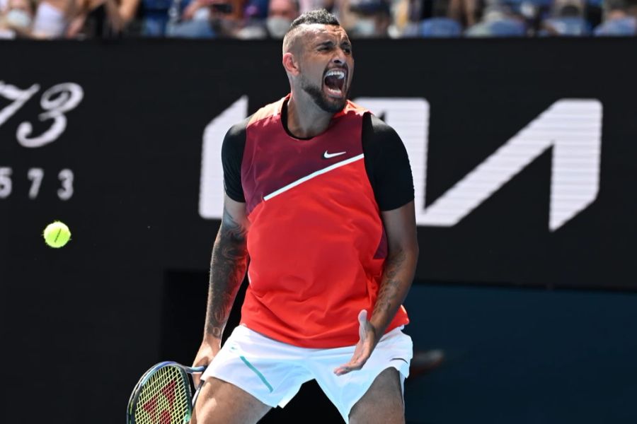 Nick Kyrgios nach einem Punktgewinn.