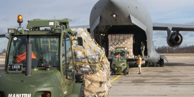 Litauen liefert weitere Militärhilfe an die Ukraine. (Symbolbild) Militärgüter