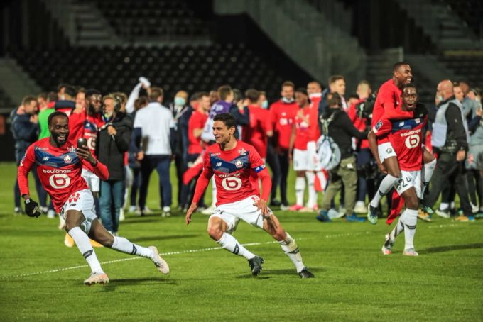 Lille feiert den Meistertitel der Ligue 1. Ligue 1