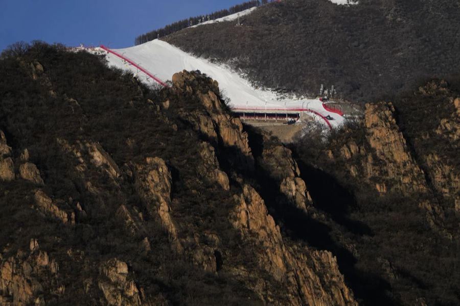 Der Schnee wird für die alpinen Wettkämpfe bei Olympia 2022 künstlich produziert.