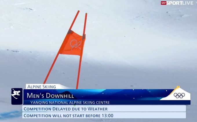 Der Wind in Yanqing bläst zu stark. Die Abfahrt wurde deshalb auf 6 Uhr Schweizer Zeit verschoben. Olympia 2022