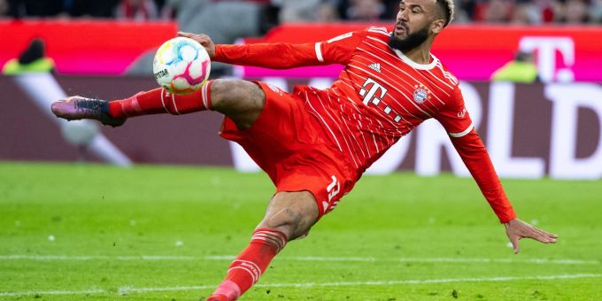 Bayern-Stürmer Choupo-Moting ist wieder im Mannschaftstraining. Bayern-Stürmer Choupo-Moting ist wieder im Mannschaftstraining.
