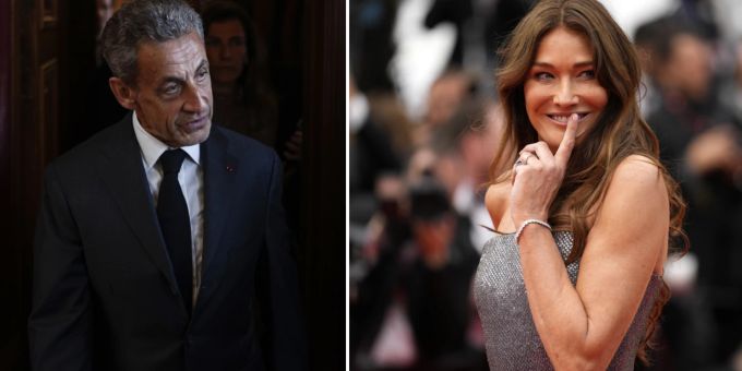Nicolas Sarkozy wurde schuldig gesprochen. Seine Frau Carla Bruni geniesst eine Auszeit in Cannes. Nicolas Sarkozy Carla Bruni
