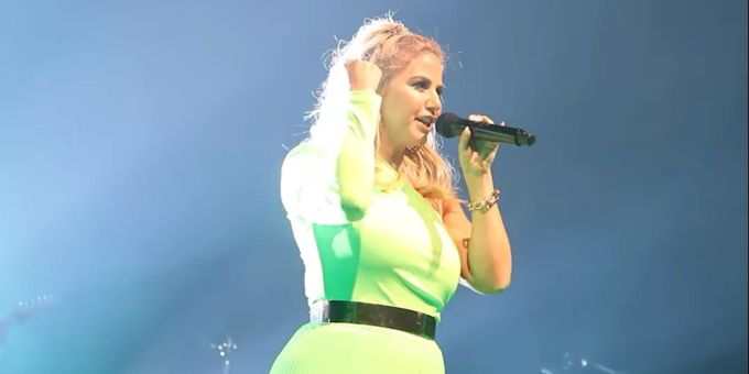 Beatrice Egli bei ihrem Auftritt am Waghäuser Festival. Beatrice Egli