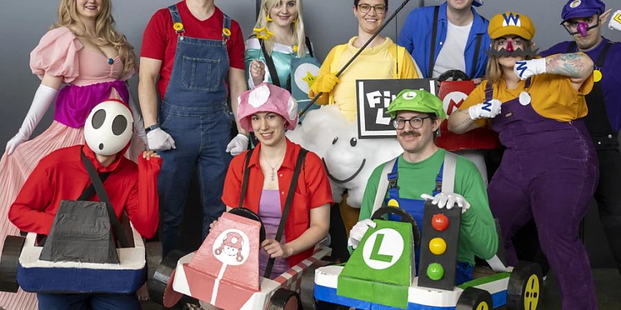 Super Mario aus dem gleichnamigen Nintendo-Videospiel ist dieses Jahr ein beliebtes Motiv an der «Fantasy Basel».