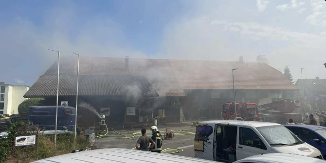 Brand in Sägewerk