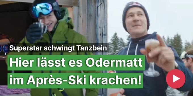 Im Video - Hier lässt es Marco Odermatt im Après-Ski krachen!