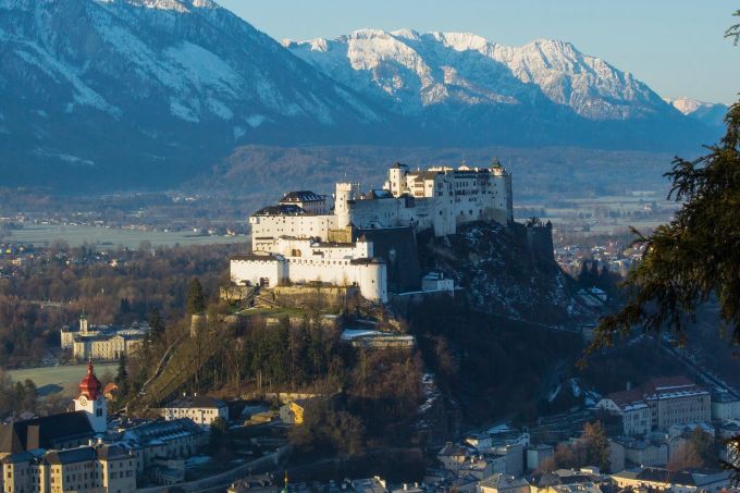 Grosse Attraktion in Salzburg ist die Festung Hohensalzburg. Hohensalzburg, Salzburg, Österreich
