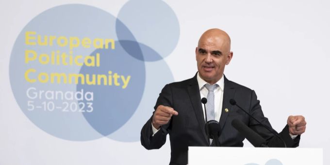 Alain Berset am Donnerstag beim EPC-Gipfel im spanischen Granada. Alain Berset