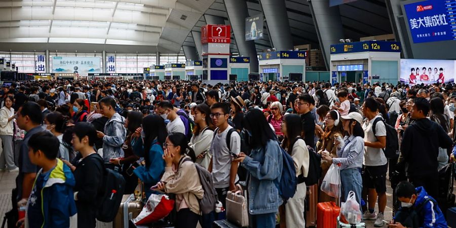 Ansturm in Beijing: Chinas Inlandstourismus boomt zur Festwoche «Golden Week» um den Nationalfeiertag dieses Jahr. (Archivbild)