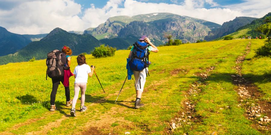 Wandern Kinder Familie