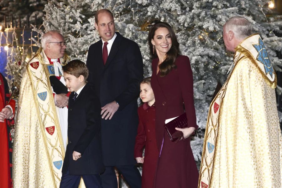 Prinz Willam, Prinzessin Kate und ihre Kinder beim Weihnachtskonzert in der Westminster Abbey.