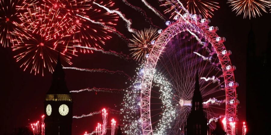 Silvesterfeierlichkeiten in London