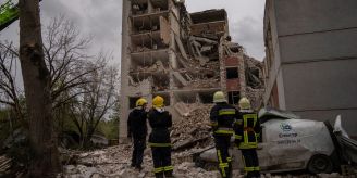 Schäden - Tote und Verletzte bei Drohnenangriffen in der Ukraine