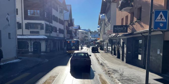 Unfallstelle in Lenzerheide