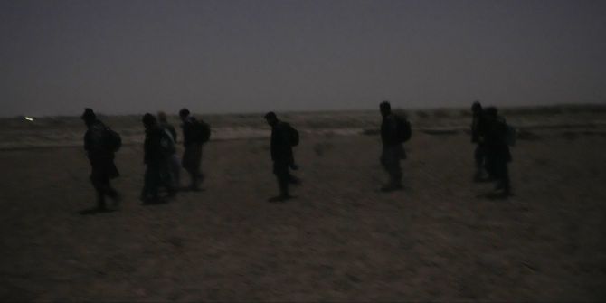 Afghanische Wüste Migranten