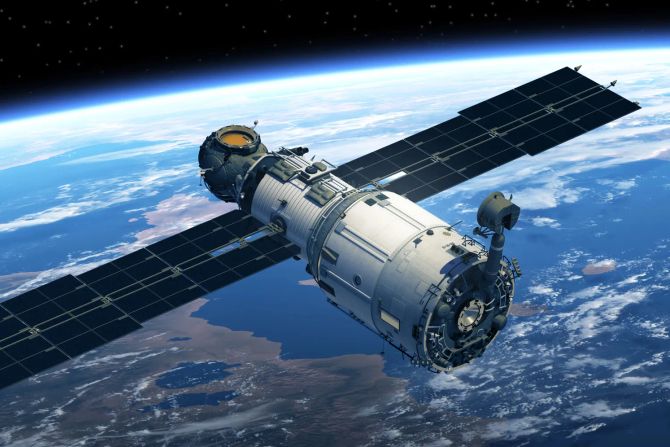 Weltraum Satellit Station Erde