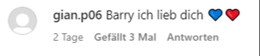 Dieser Fan bringt es auf den Punkt: «Barry ich liebe dich!»