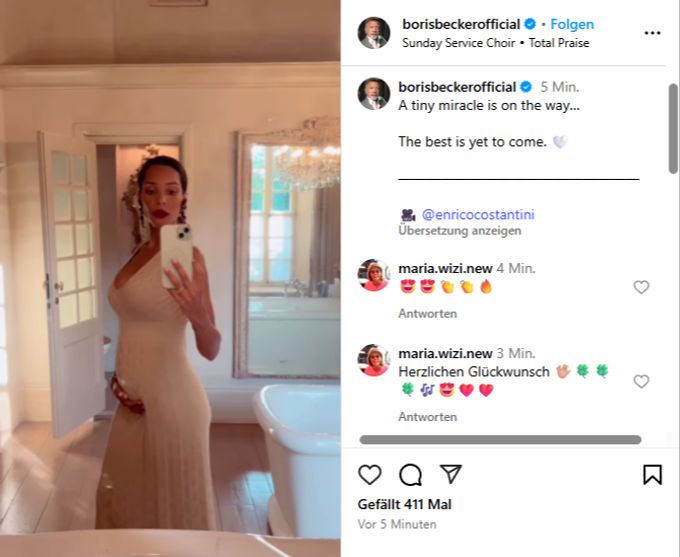 Boris Becker erwartet das erste Kind mit seiner Frau Lilian. Lilian Becker