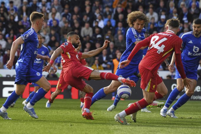 Mohamed Salah bleibt ein Treffer gegen Leicester verwehrt. Mohamed Salah