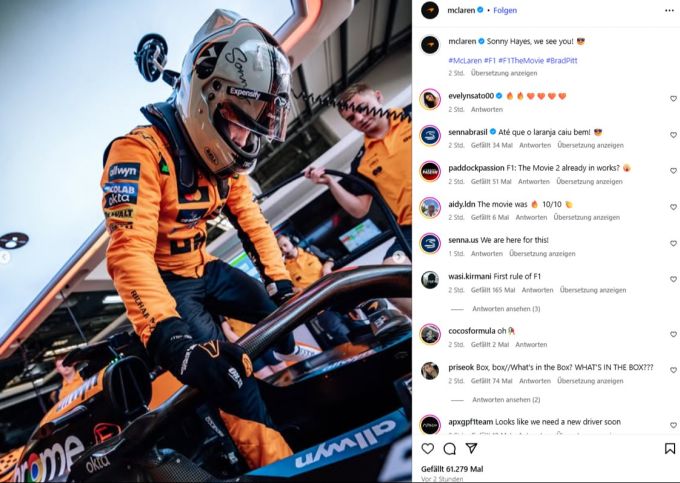 Brad Pitt steigt in den McLaren. Brad Pitt