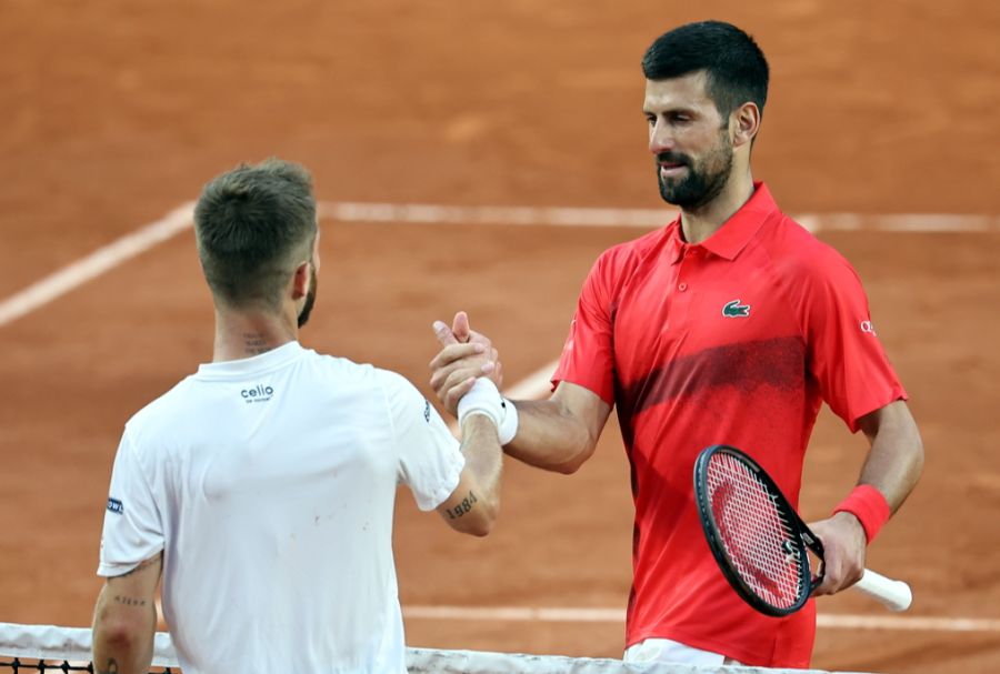 Novak Djokovic Corentin Moutet