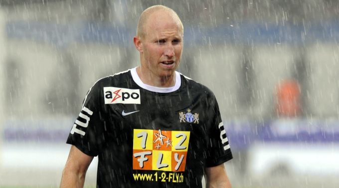 Ludovic Magnin, der neue Trainer des FC Basel, vor 14 Jahren im Jahr 2011. Ludovic Magnin 2011 FCB