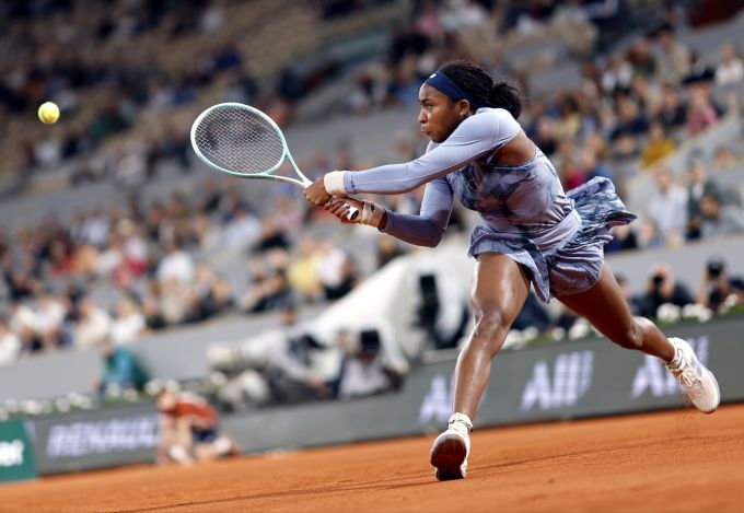 Coco Gauff im Einsatz an den French Open. French Open Coco Gauff