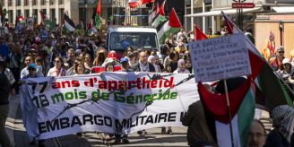 Über 2500 Personen - Massenprotest in Genf in Solidarität mit Gaza